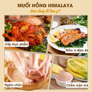 Muối hồng Hymalaya nguyên chất 500g (Dùng làm gia vị nấu ăn, nguyên hạt và xay nhuyễn)
