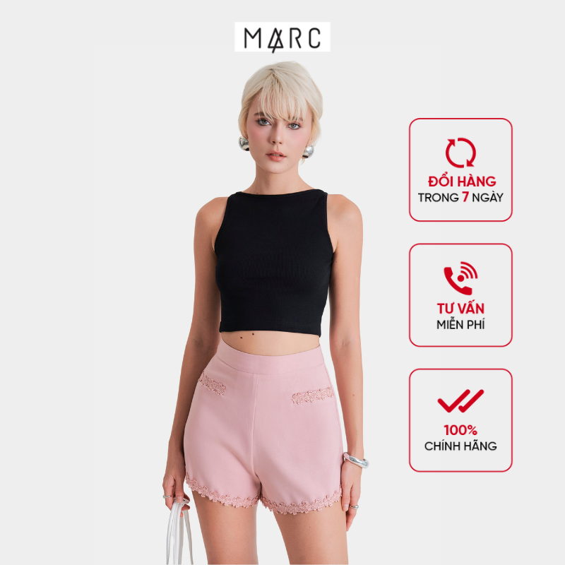 Ảnh Áo thun croptop nữ MARC FASHION 3 lỗ cổ thuyền FALH061722 1