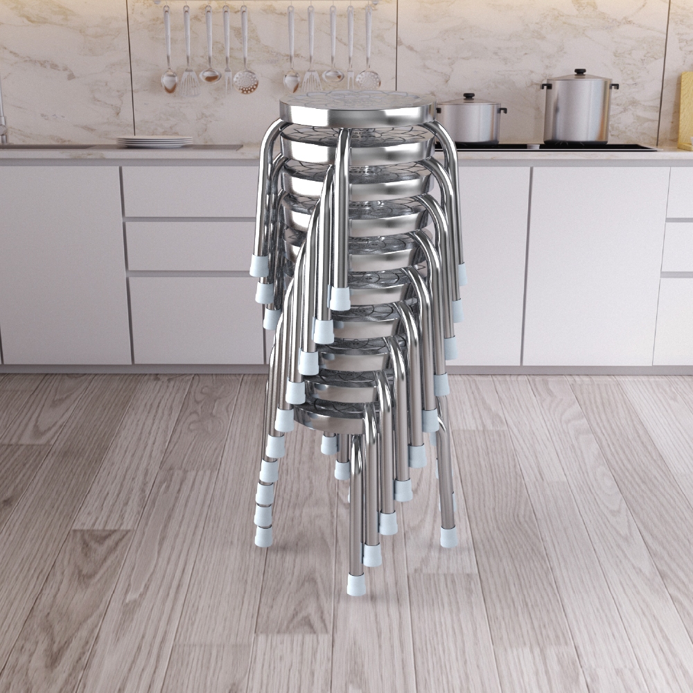 [HỎA TỐC] Ghế đẩu inox Dona S QUI PHÚC, inox sáng bóng, không gỉ, tiện lợi, chắc chắn