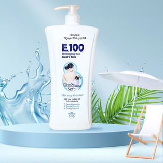 SỮA TẮM Trắng Da E100 Hoa Hồng 1.2 kg - Chính Hãng