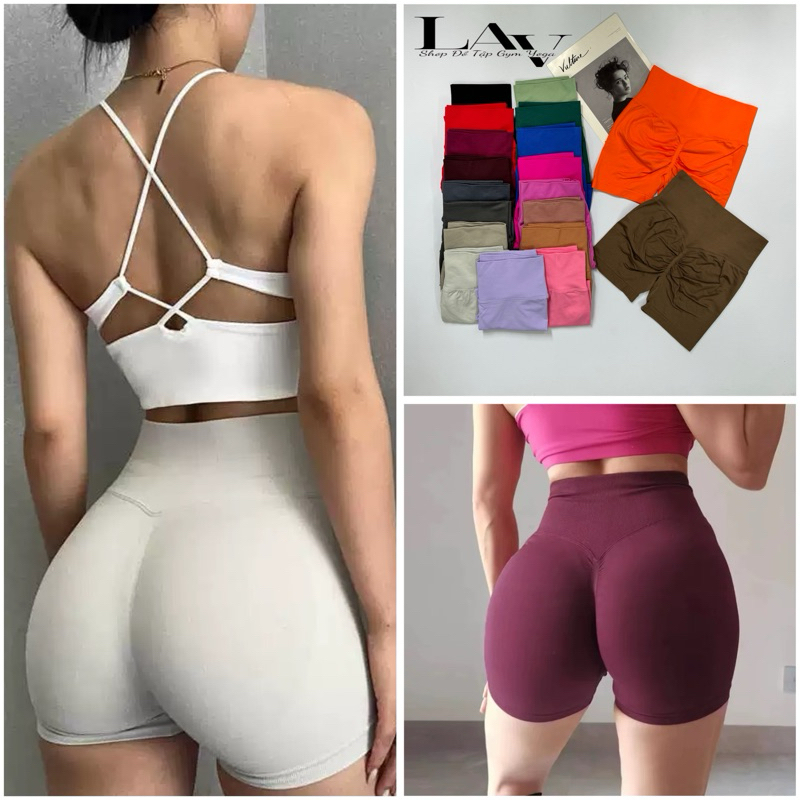 Quần legging đùi tập gym yoga MITAO nâng mông cạp cao gen bụng co dãn 4 chiều - LAV Activewear/3DK19