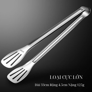 Kẹp Gắp Thức Ăn Đồ Nóng 18cm Kẹp Inox Dài Gấp Thực Phẩm Gắp Đồ Nướng Gắp Đá Đa Năng