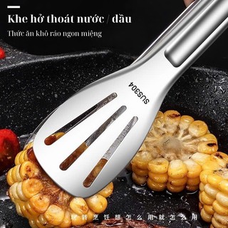 Kẹp Gắp Thức Ăn Đồ Nóng 18cm Kẹp Inox Dài Gấp Thực Phẩm Gắp Đồ Nướng Gắp Đá Đa Năng