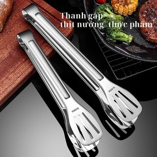 Kẹp Gắp Thức Ăn Đồ Nóng 18cm Kẹp Inox Dài Gấp Thực Phẩm Gắp Đồ Nướng Gắp Đá Đa Năng