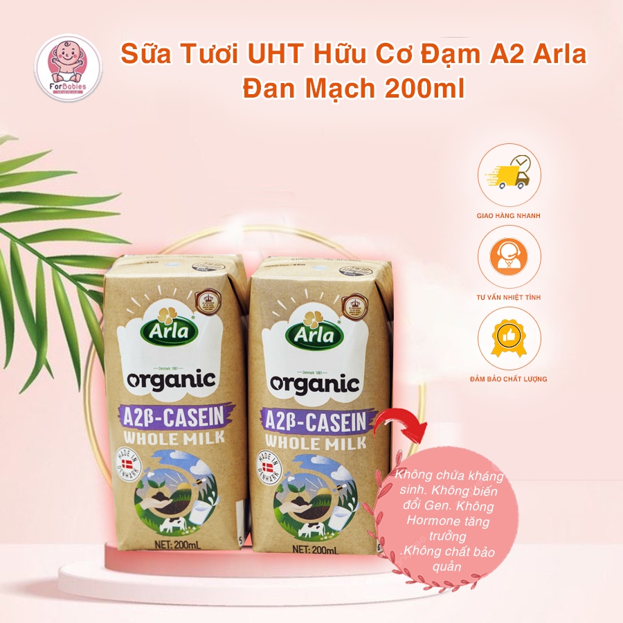(Thùng 20 Hộp) Sữa Tươi UHT Hữu Cơ Đạm A2 Arla Đan Mạch 200ml | Shopee ...