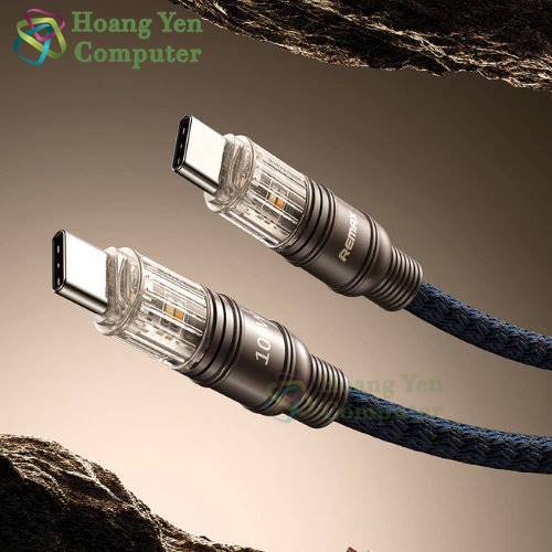 Cáp Sạc Nhanh Type C to Type C Remax RC-C130 (100W, Dây Dù 1.2M) - BH 6 Tháng