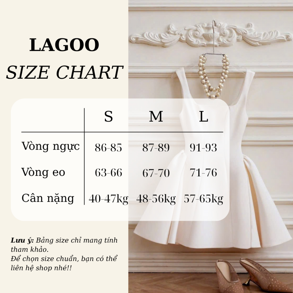 Váy thiết kế Rose dáng xòe cúp ngực vuông thời thượng tôn dáng hoàn hảo - LAGOO DESIGNS