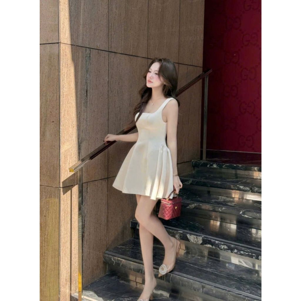 Váy thiết kế Rose dáng xòe cúp ngực vuông thời thượng tôn dáng hoàn hảo - LAGOO DESIGNS