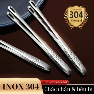 Kẹp gắp đồ nướng bằng thép không gỉ siêu đẹp ,Kẹp gắp thức ăn inox 304 mẫu mới cán dài 24/28cm