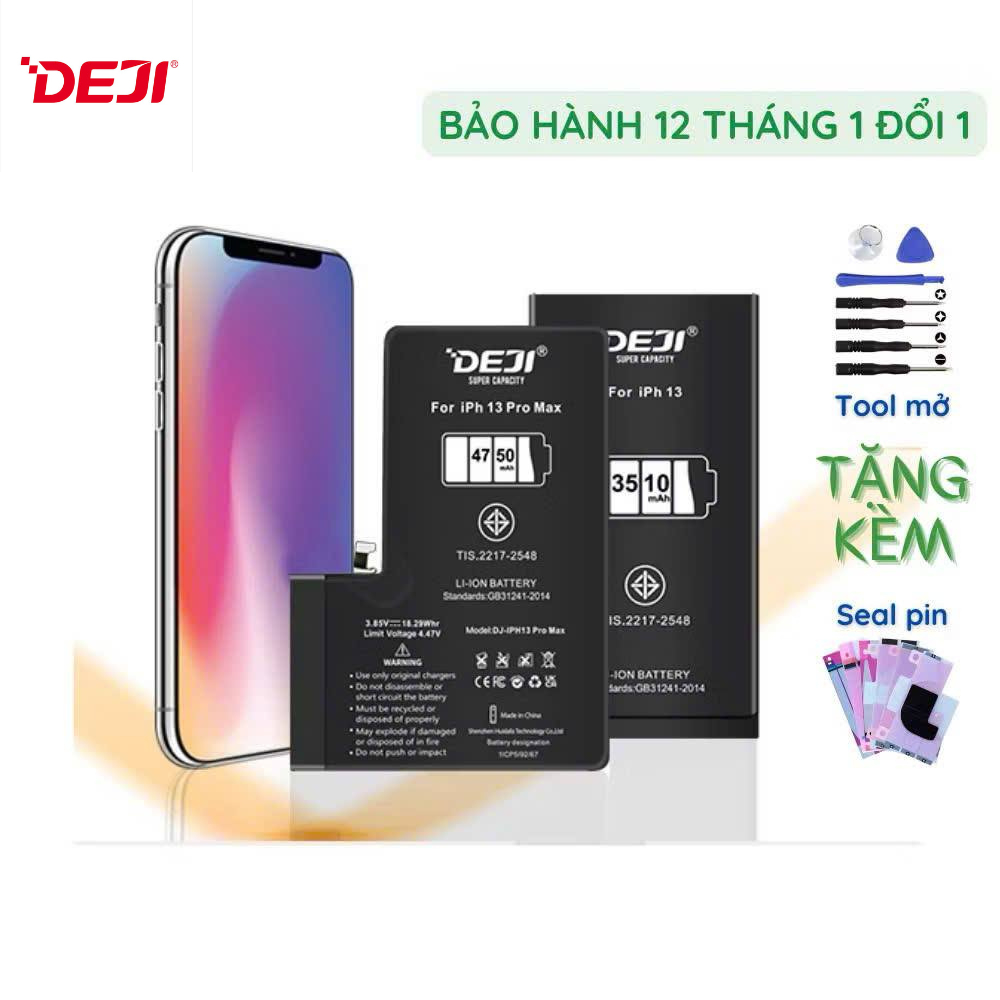 Pin Deji cho IP 5S/5SE/6/6S/7/8P/X/XR/XS/XSM/11/11Pr/12/12Prm/13/13Prm Bảo Hành 12 Tháng