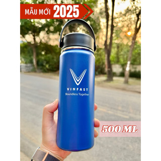 Bình nước quà tặng Vinfast 530ml giữ nhiệt nóng/lạnh có quai xách nhựa cao cấp, inox 304. Vinfast thermal bottle