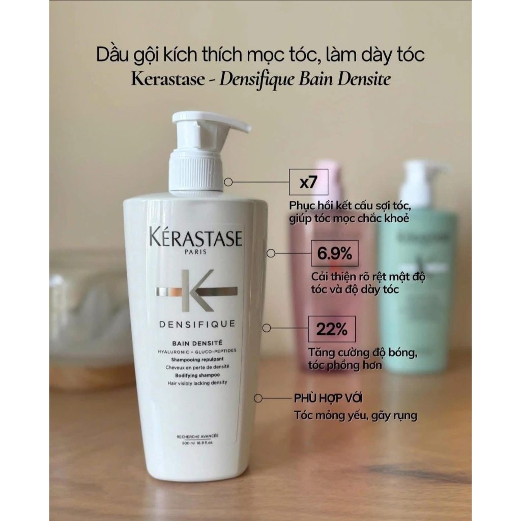 500ml - Dầu gội KERASTASE Densifique kích thích mọc tóc