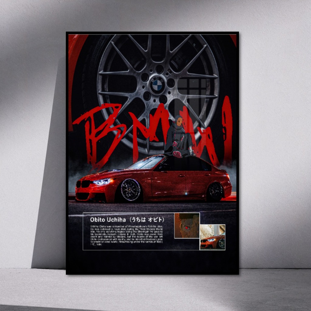 Poster Siêu Xe Collab Anime, Valorant  Tráng Gương Khung Composite Treo Tường Decor Phòng Khách Phòng Game