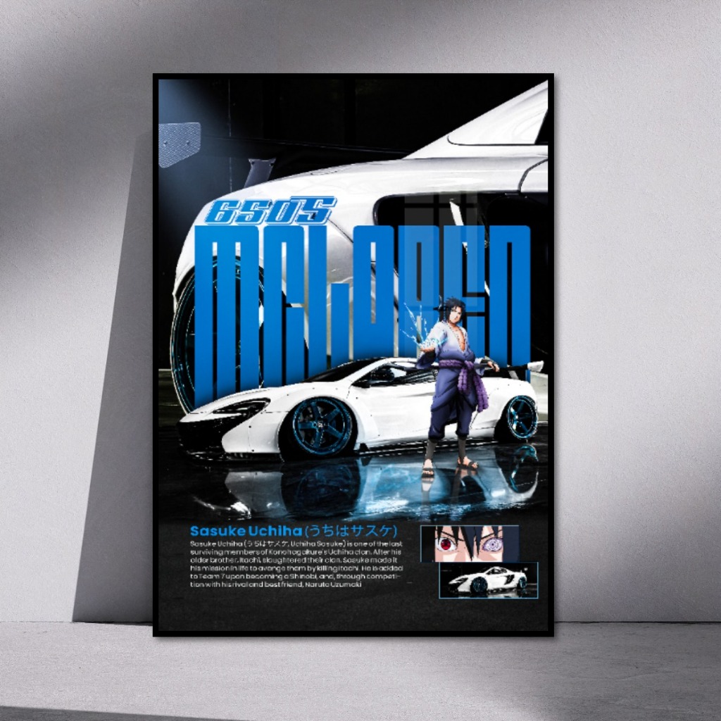 Poster Siêu Xe Collab Anime, Valorant  Tráng Gương Khung Composite Treo Tường Decor Phòng Khách Phòng Game