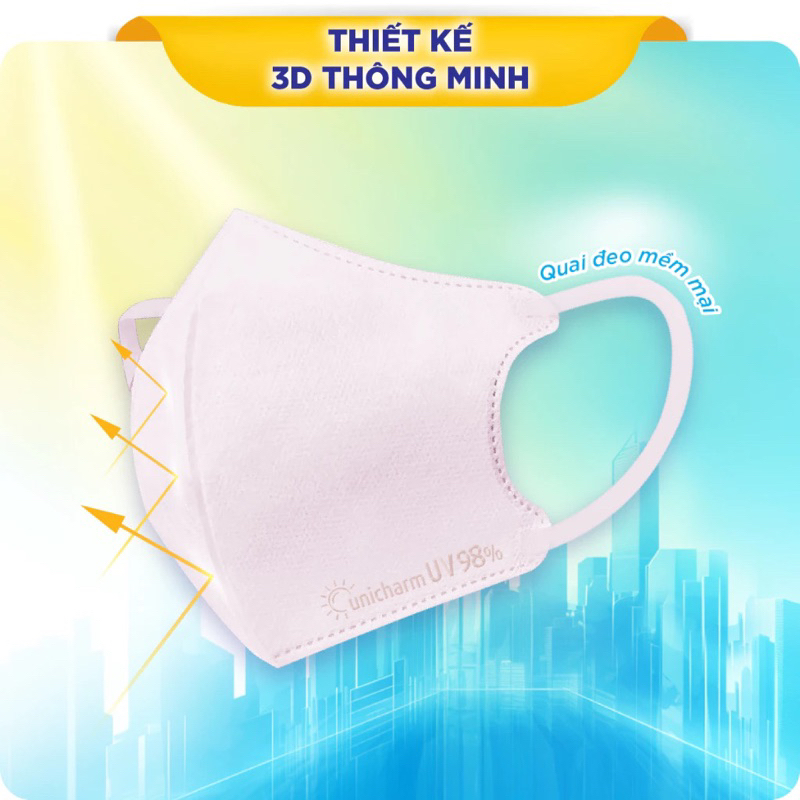 Khẩu trang chống nắng Unicharm UV Mask 5 miếng