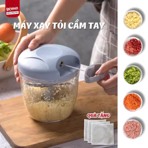 Máy Xay Tỏi Ớt Cầm Tay, Dụng Cụ Xay Nhuyễn Tỏi Ớt Dây Rút Tiện Lợi