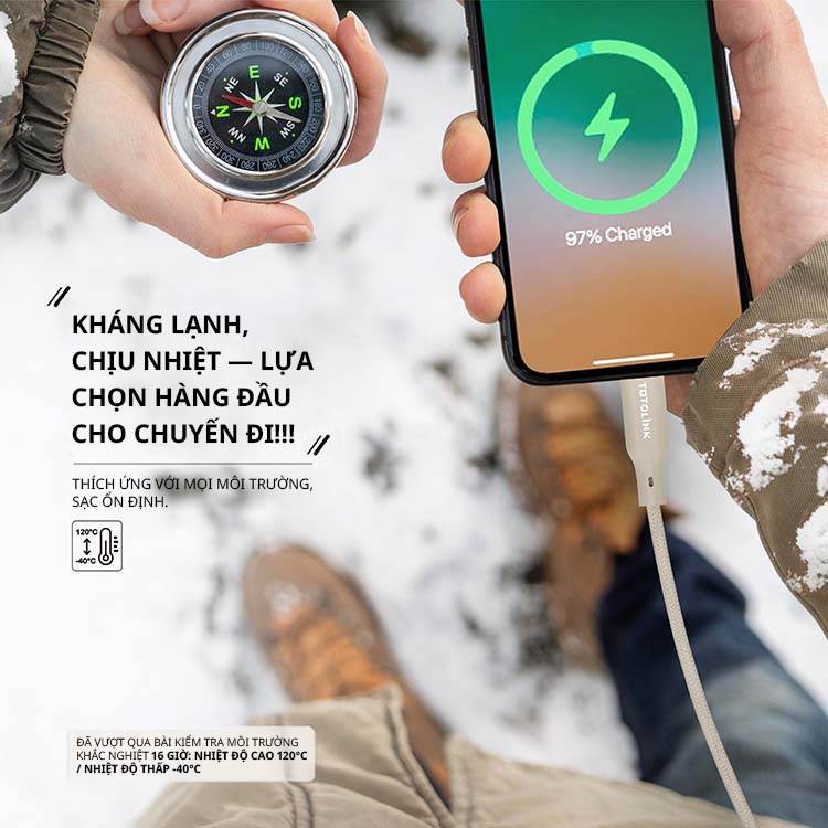[Hỏa Tốc] Cáp sạc nhanh TOTOLINK PD3.1 240W Type-C Dài 2M – Tương Thích iPhone 15/16, Android