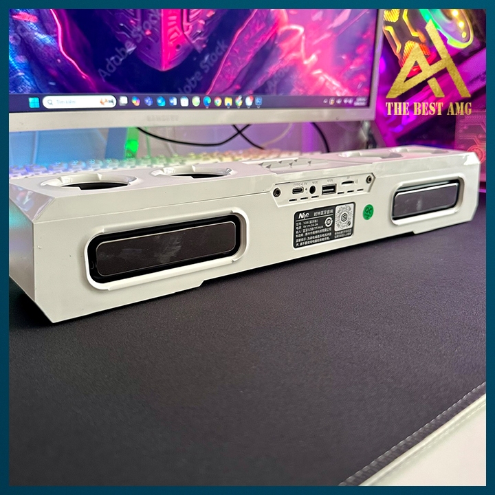 Loa Thanh Soundbar Bluetooth Loa Máy Vi Tính Pc Để Bàn NIYE V28 Màu Trắng Led Rgb Có Đồng Hồ Led Bass Cực Mạnh | BigBuy360 - bigbuy360.vn