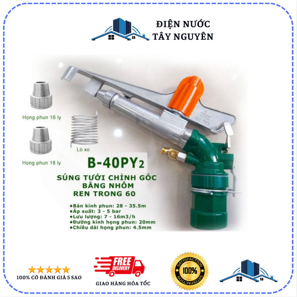 Súng Béc PY40 Béc Súng Bán Kính Lớn Đài Loan Chính Hãng Tưới Cà Phê ...