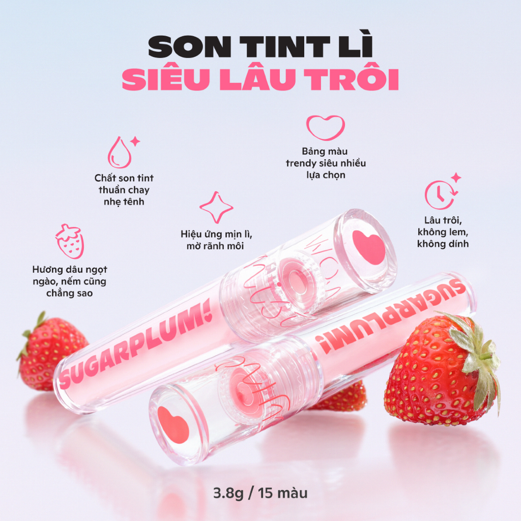 [KOL x OFÉLIA] Son Tint Nước Mịn Lì Thuần Chay SUGARPLUM MistyNow Blurring Tint (3.8g)