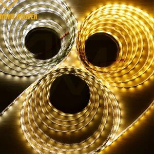 60 Led/mét LED dây 5050 12V bản rộng 10mm cuộn 5m - có keo 2 mặt Ánh sáng trắng, vàng ấm, trung tính