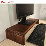 Kệ Màn Hình Máy Tính Monitor Gỗ Óc Chó Nguyên Khối Nhập Khẩu Kệ  Để Màn Hình Uốn Cong Độc Đáo Sang Trọng Anzzar — ảnh 5
