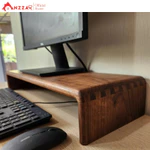 Kệ Màn Hình Máy Tính Monitor Gỗ Óc Chó Nguyên Khối Nhập Khẩu Kệ  Để Màn Hình Uốn Cong Độc Đáo Sang Trọng Anzzar — ảnh 1