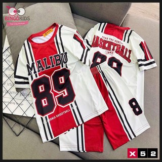 Đồ bộ tay ngắn quần đùi bé trai thun lạnh in 3D loại 1 in họa tiết thời trang thể thao hiện đại