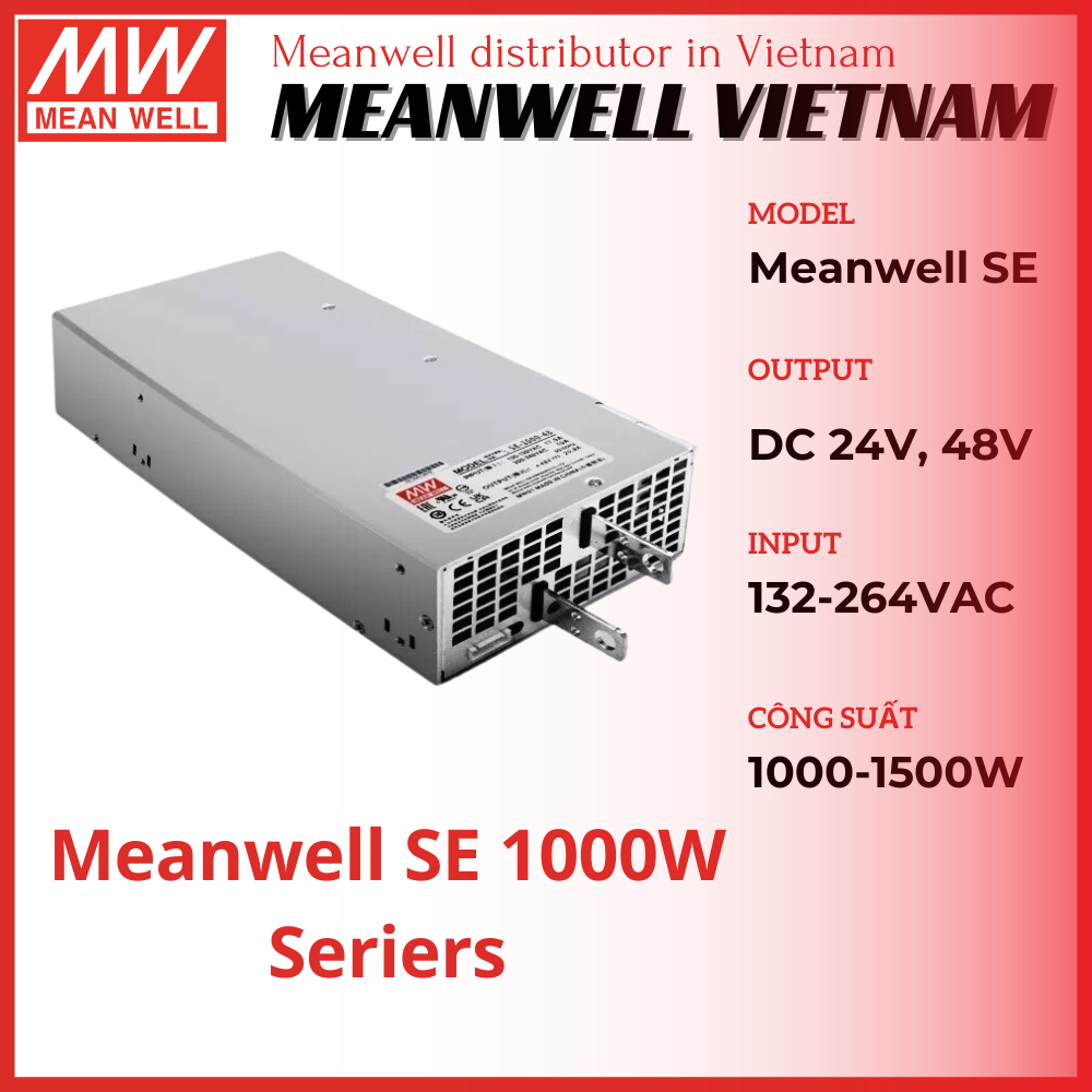 Nguồn Meanwell SE 1000W 24V, SE-1000-24, Meanwell SE 1000.8W 41.7A ...