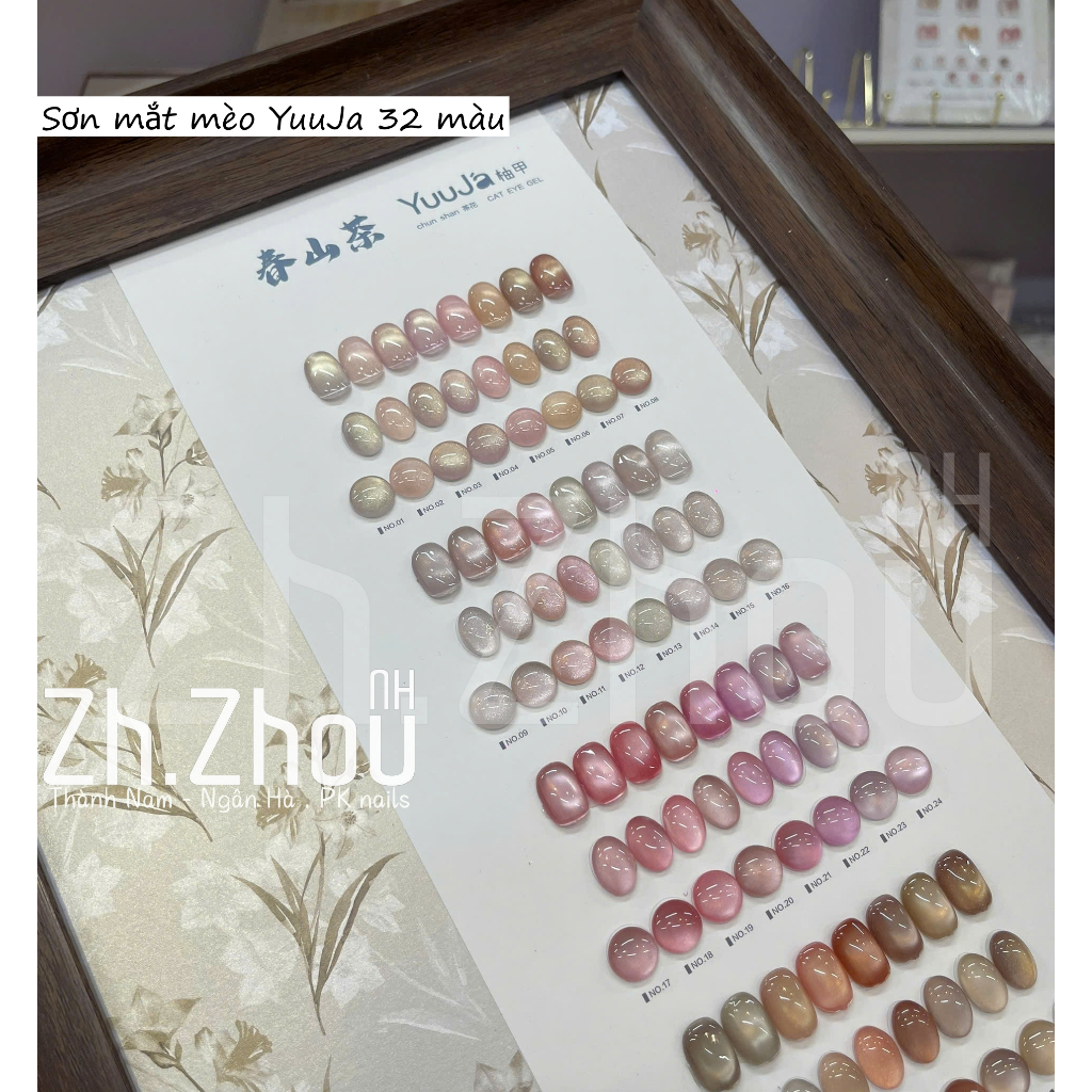Set sơn mắt mèo YuuJa cao cấp, sơn mắt mèo ánh trăng Yuuja cao cấp, mắt mèo ánh nước