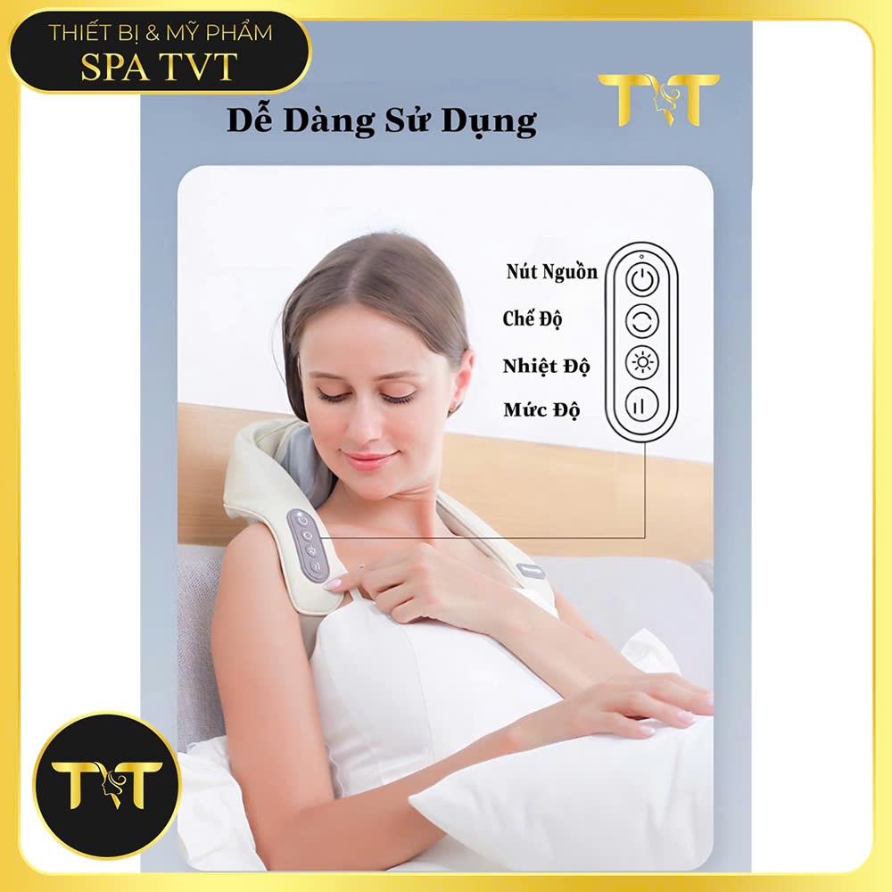 Đai Massage Cổ Vai Gáy, 8 Đầu Massage Mô Phỏng Bàn Tay, Thư Giãn Cơ Bắp, Giảm Căng Mỏi