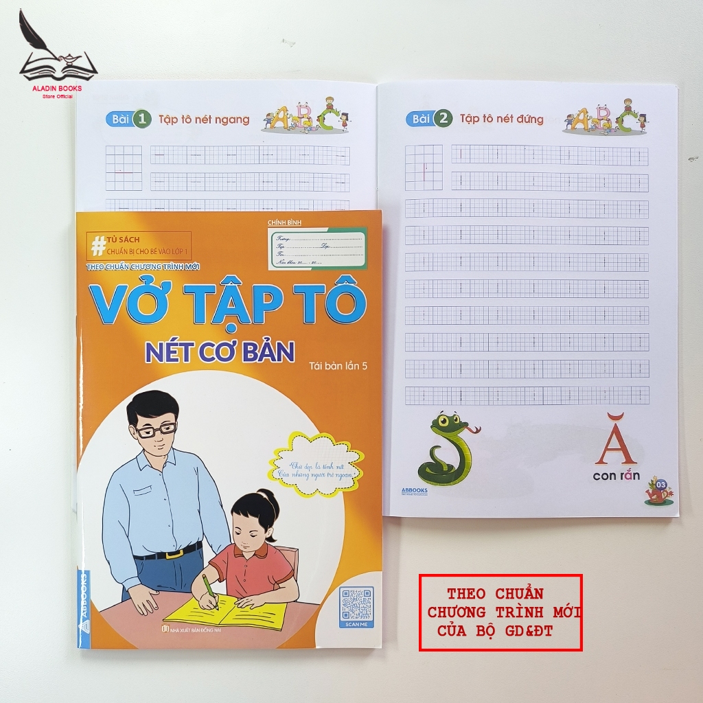 Sách- Bộ 4 Quyển Tập Tô Chữ Chuẩn Bị Vào Lớp 1 Cho Bé 4-6 Tuổi Theo Chương Trình Mới