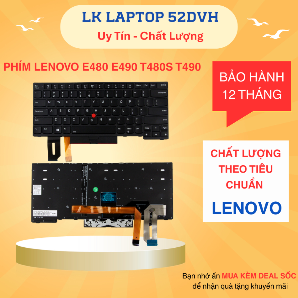 Bàn Phím Laptop Lenovo T14 P14s L14 GEN 1 2/ E480 T480S Thinkpad Edge E480 E485 E490 E495 T480s T490 T495 L380 L480 L490