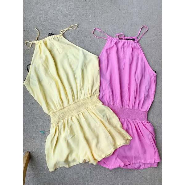 [Jumpsuit Linen Cổ Yếm Nhà F21]🌷     -j823.