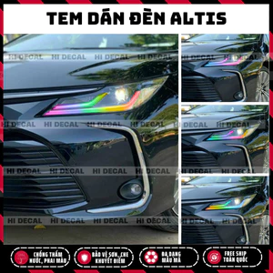 Tem đèn Altis, decal dán đèn xe Altis trang trí đèn xe bền màu, chống nước