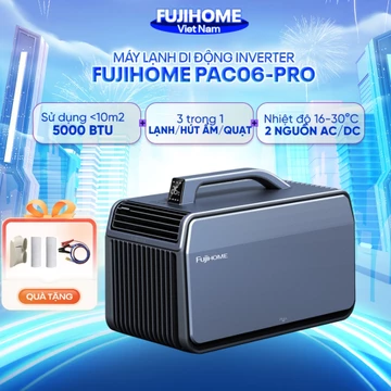 Máy lạnh di động mini thông minh INVERTER FUJIHOME Nhập khẩu tiết kiệm điện, điều hoà di động xách tay