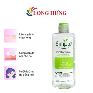Nước tẩy trang Simple Micellar Water (200ml)