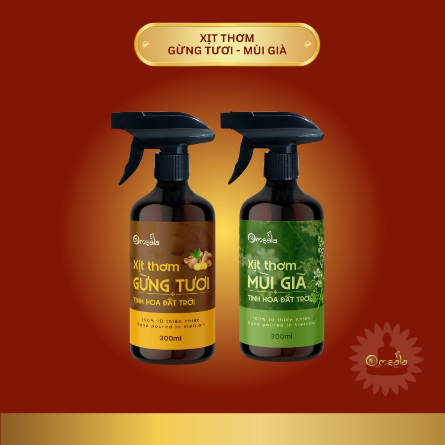 Xịt Thơm Mùi Già & Gừng Tươi Bao Sái Ban Thờ - Lau Dọn Đa Năng | Phong Thuỷ Omsala