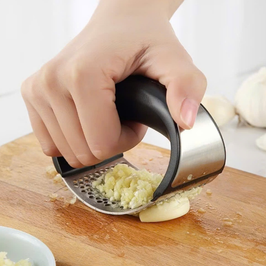 Dụng cụ dập tỏi, ép tỏi, nghiền tỏi inox,dụng cụ nghiền tỏi bằng thép không gỉ