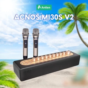 Mic karaoke vang số chỉnh cơ kèm mic Acnos MI30S v2 New 2024 FM và Livestream - Hàng chính hãng