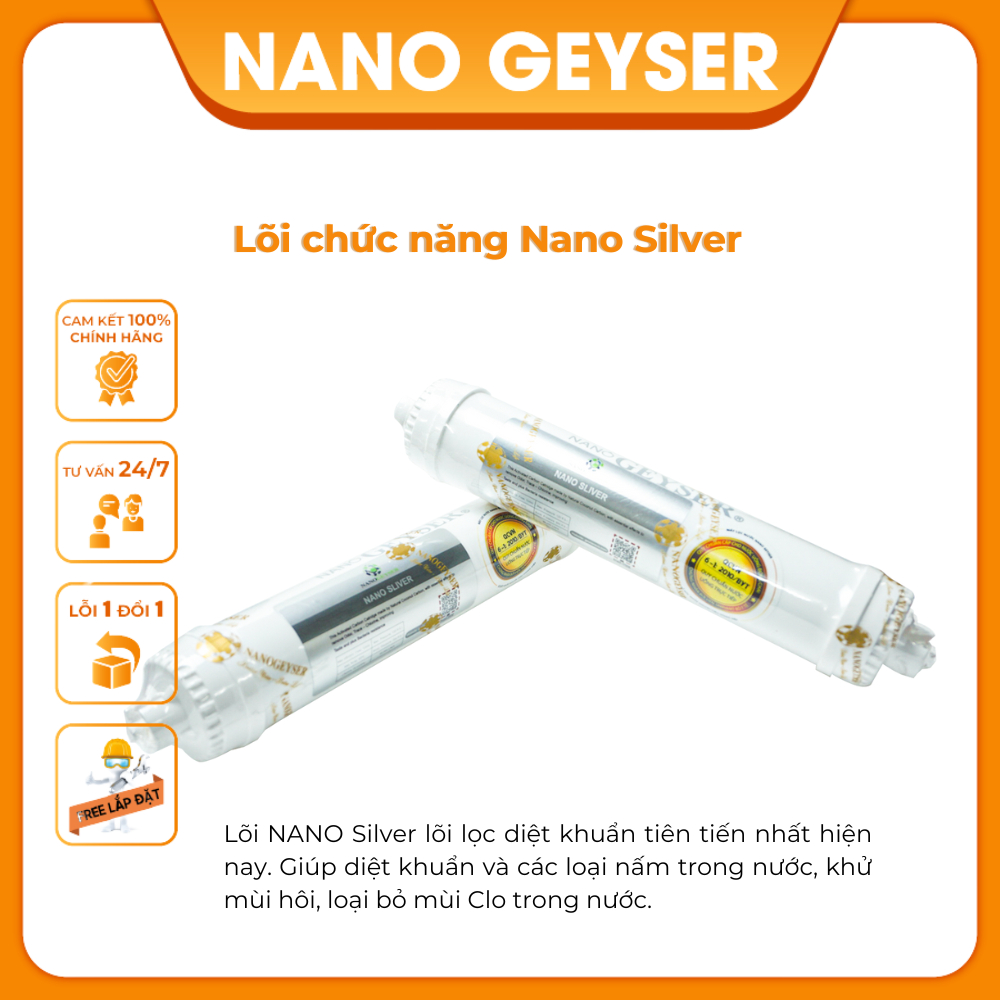 Lõi số 7 Nano Silver GEYSER RUSSIA dùng cho tất cả các dòng máy Geyser ...