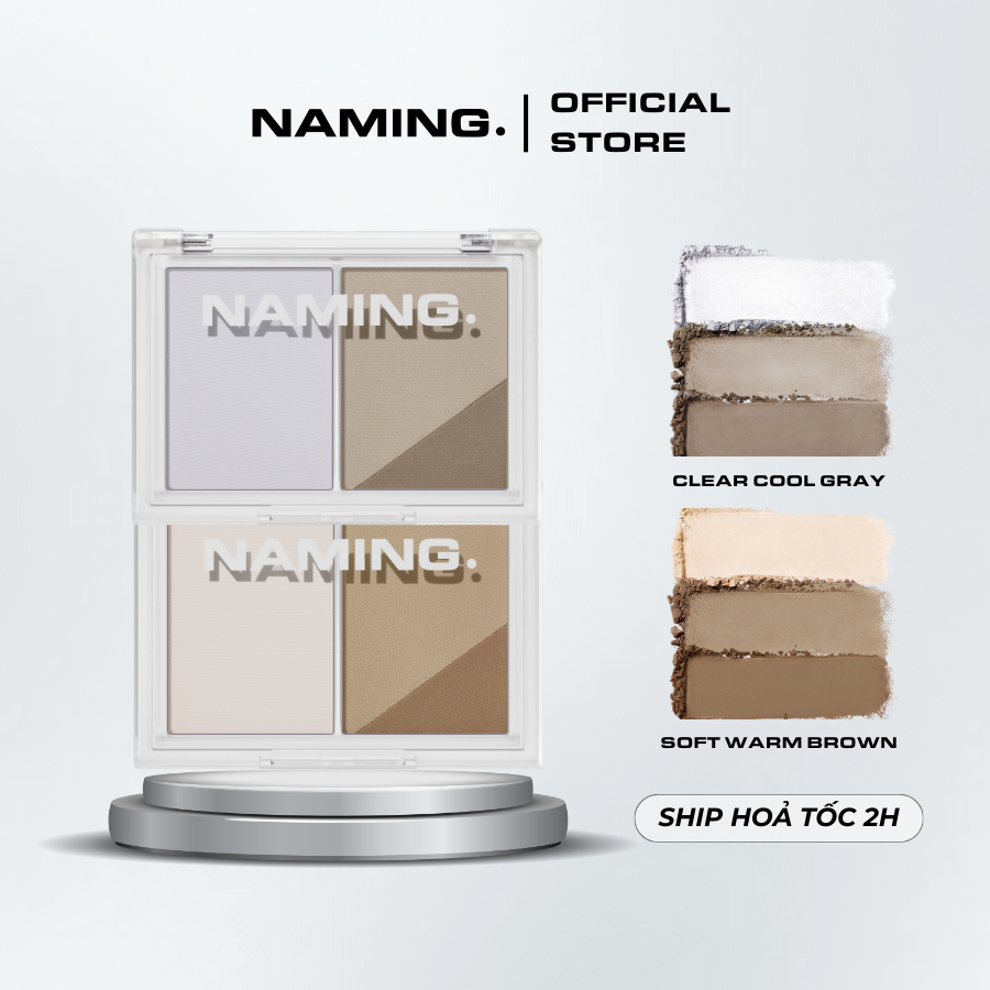 Bảng phấn tạo khối và bắt sáng mịn lì NAMING Fluffy Volume & Shading Duo