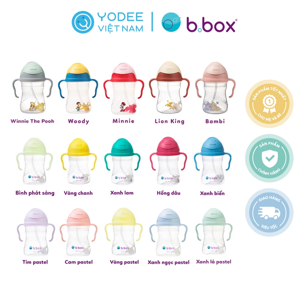 Ảnh b.box Bình nước 360 độ có van chống sặc và tay cầm cho bé tập uống nước 240ml 1