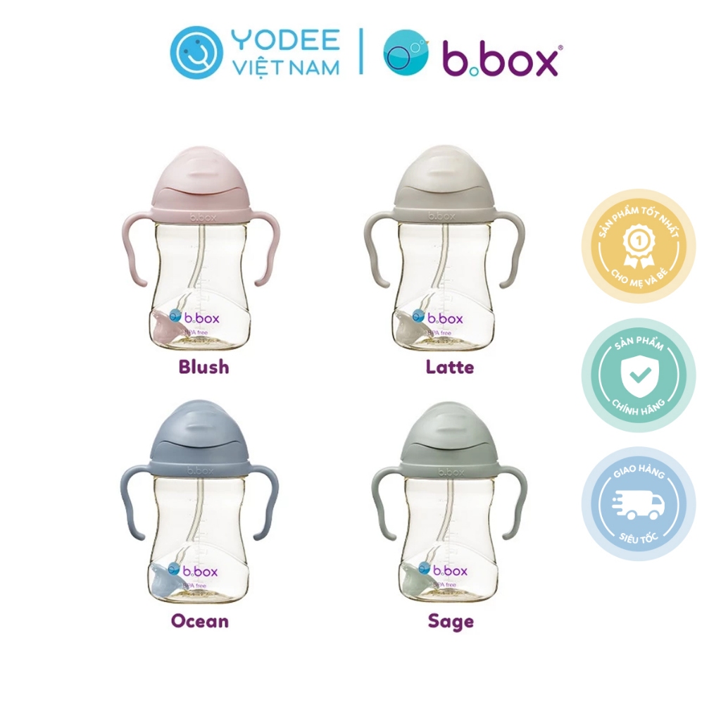 Ảnh Bình nước b.box chất liệu PPSU 360 độ có van chống sặc và tay cầm cho bé tập uống nước 240ml 1