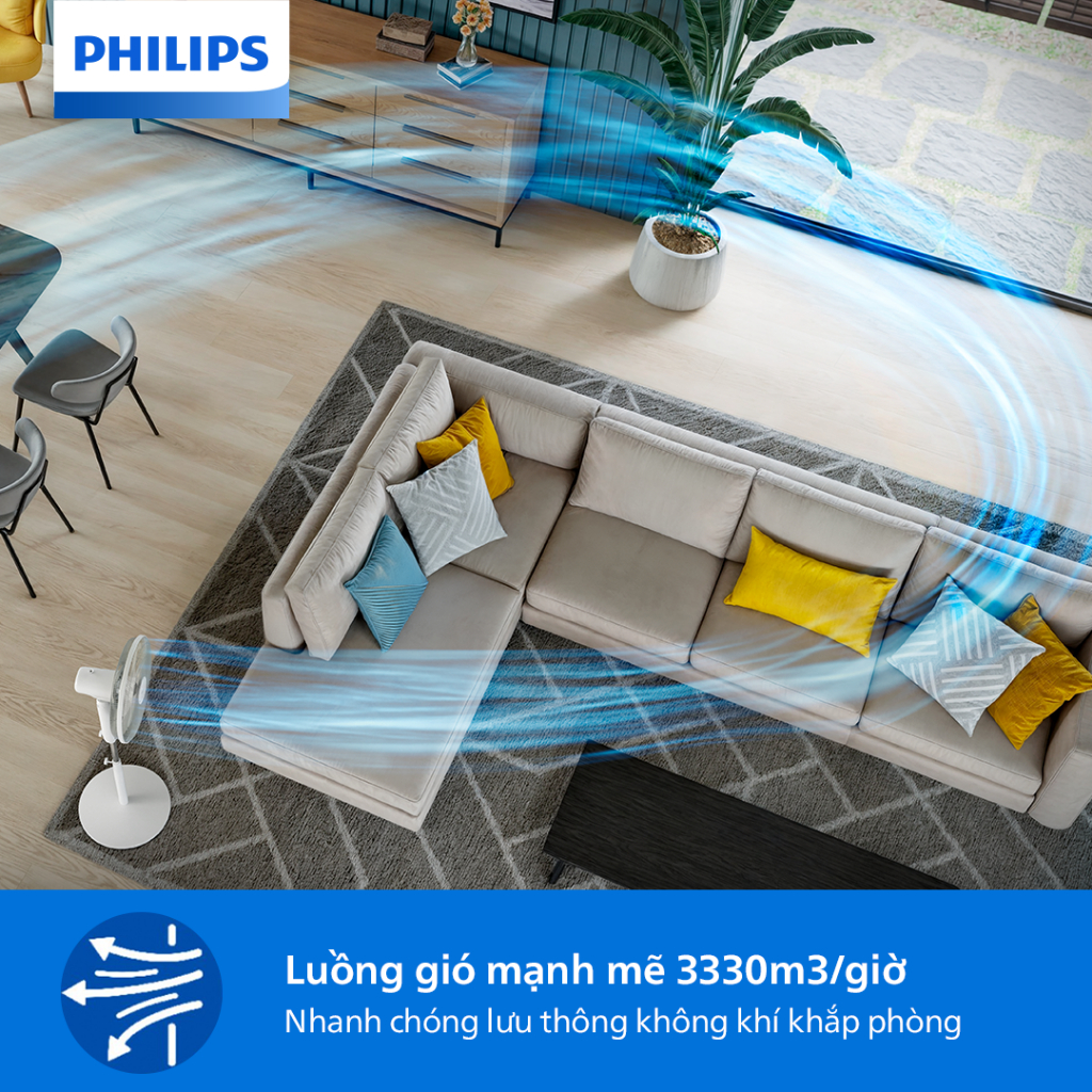 Quạt Đứng Philips CX1220/00 Công suất 47W- Hàng Chính Hãng - Bảo Hành 24 Tháng