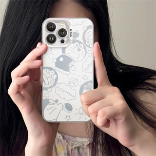 Ốp Lưng iPhone Doraemon IMD Cứng Trắng, Chống Sốc, Bảo Vệ Camera- iP 6/7/8/Plus/X/XS/XR/11/12/13/14/15/16/17/Pro/Max/Air