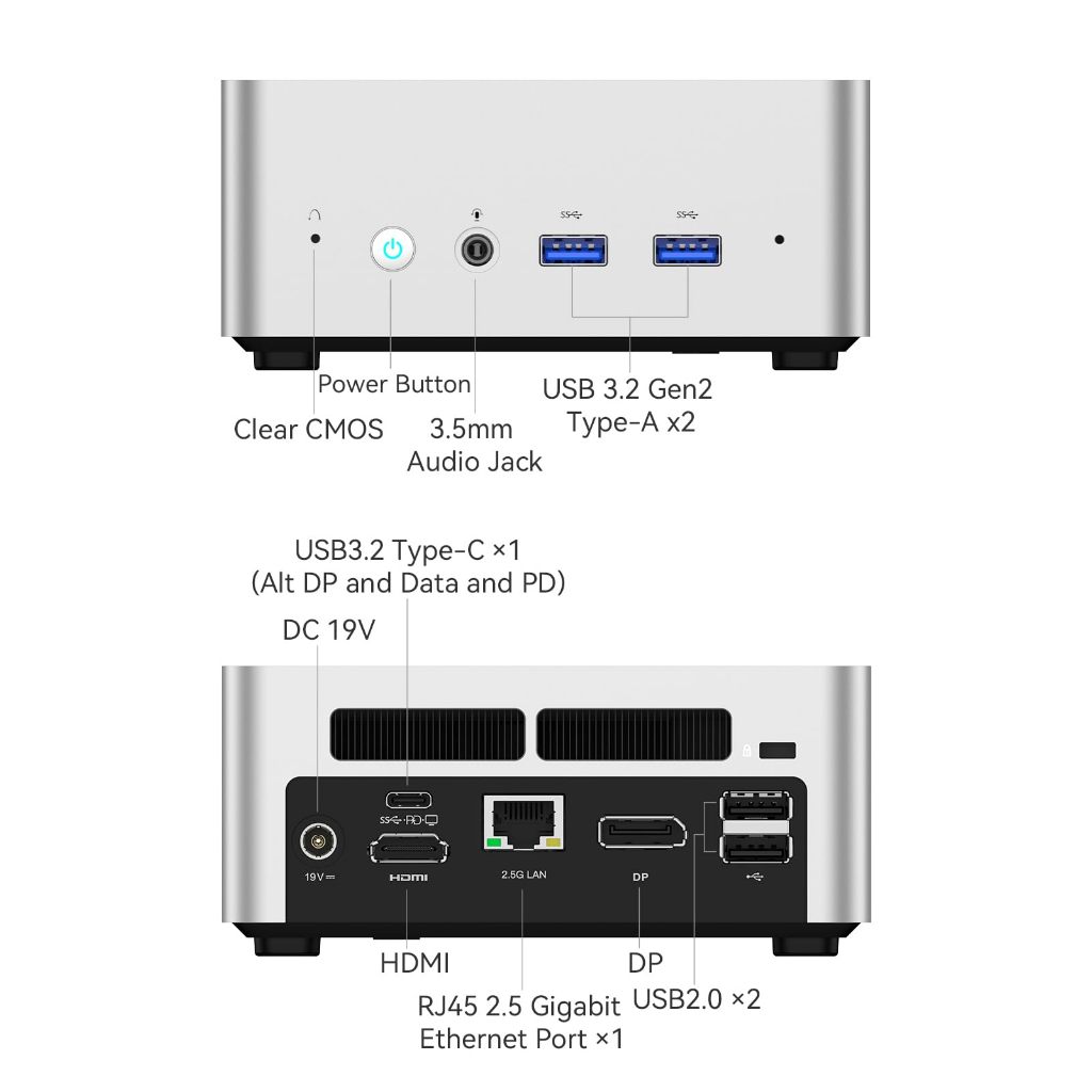Mini PC AI Minisforum X1 Ryzen 9 HX 370 890M Usb4, Oculink, DDR5 hỗ trợ AI mạnh mẽ HX370