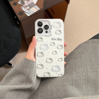 Ốp Lưng iPhone Hello Meow IMD Cứng Trắng, Chống Sốc, Bảo Vệ Camera - iP 8/Plus/X/XS/XR/11/12/13/14/15/16/17/Pro/Max/Air