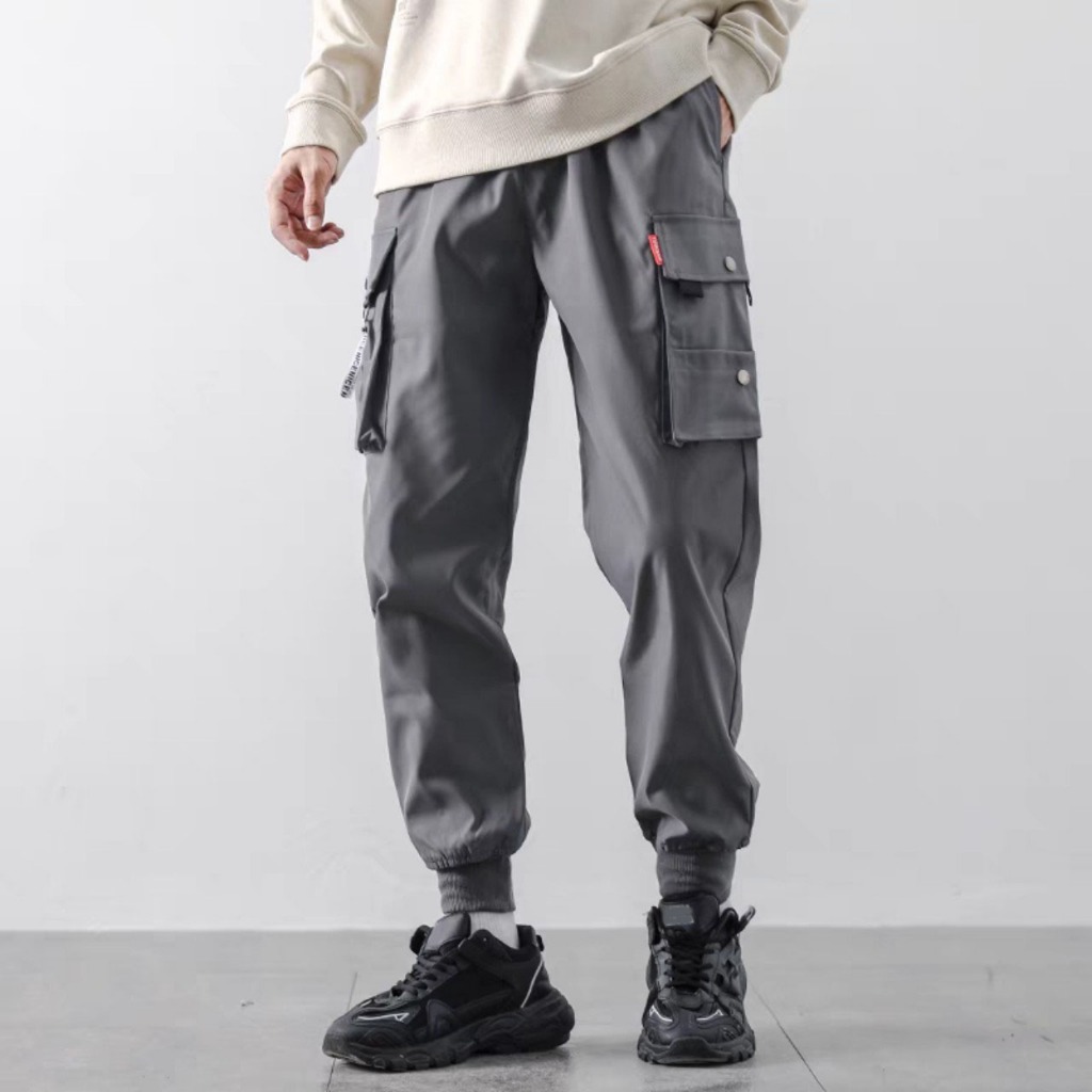 QUẦN KAKI JOGGER TÚI HỘP BO CHÂN NAM NỮ DÀI MÀU ĐEN XÁM mềm mịn, phong cách đường phố k1