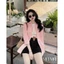 Set đồ nữ 4 món thời trang mùa hè năng động, set áo thun kèm áo khoác + quần sooc kaki kèm nịt